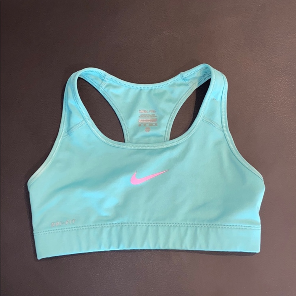 Woman’s Light Blue Nike Pro Sports Bra